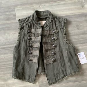 Free People Charlie Denim Vest NWT
